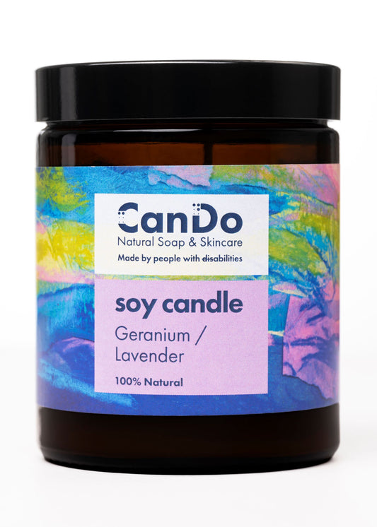 Lavender & Geranium Soy Candle